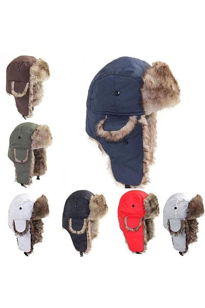 Kardelen Butik Denizli Furry Russian Ski Hat (Trapper Pilot Hat) (Unisex)