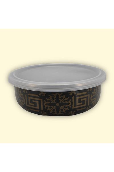 qussine Black Gold Series - 3-Piece 6-Piece Enamel Storage Set, Stove and Oven Compatible
