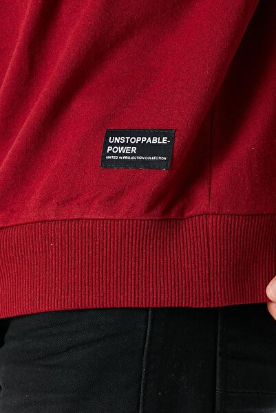 mmetalic Ανδρικό φούτερ Claret Red Basic Crew Neck