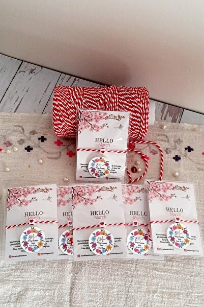 Burak Baskı Tasarım 5'li Kalpli Marteniçka Bileklik /şans Dilek Bilekliği/ Ma...