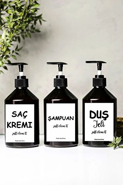 Think And Print Αυτοκόλλητο ετικέτας 3 τεμαχίων με μαύρη ετικέτα για αφρόλουτ...