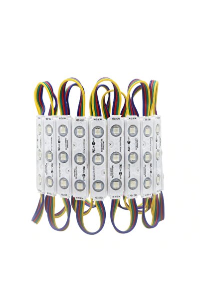 Hazar Led 12 Volt 0.72 Watt 3'lü Rgb Mercekli Modül Led (10 ADET)
