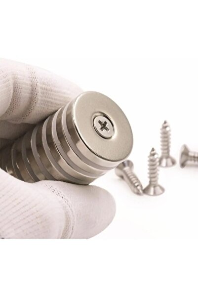 AYMAGNET Neodyum Mıknatıs Havşa Delikli 25 X 10 - 5,5 X 5 Mm (4 Adet) N35