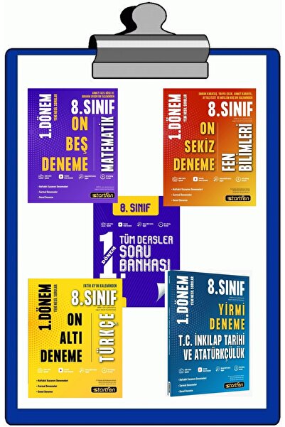 Startfen 8. Sınıf 1.dönem Denemeleri Ve 1. Dönem Soru Bankası Seti