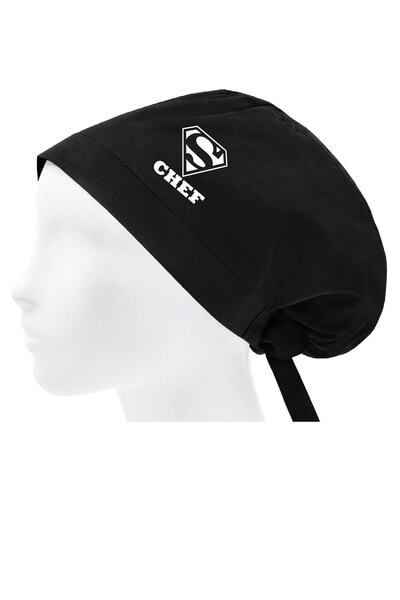 bonecim قبعة مطبخ واسعة الحجم بتصميم سوبر شيف| غطاء جراحي للحجاب