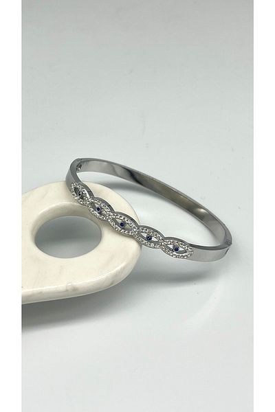 DAMSMOOD Silver 5-Piece Eye Bracelet (diameter 6cm)