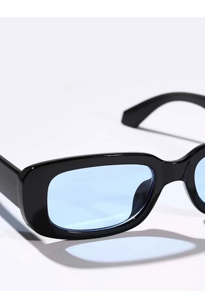 Mathilda Aksesuar Vintage Black Blue Sunglasses