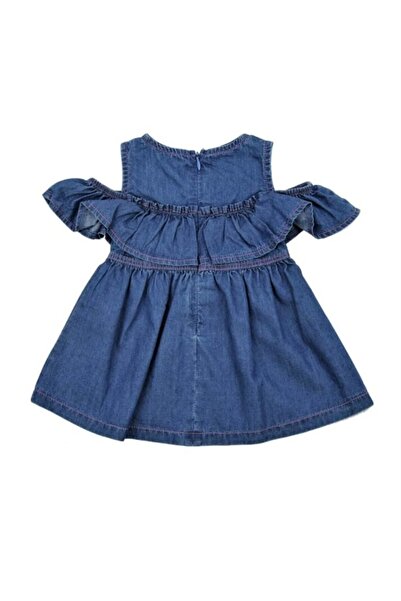 Mininio Kız Çocuk Mavi Elbise
