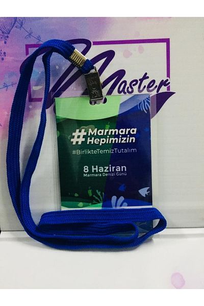 Master Blue Rope Strap Name Badge 4 Pieces