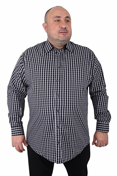 Starbattal Мъжка черна квадратна риза за големи размери 23363 Черна