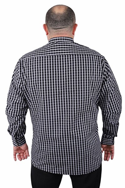 Starbattal Мъжка черна квадратна риза за големи размери 23363 Черна