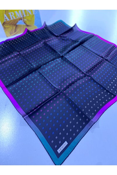 Armine Μεταξωτό κασκόλ Sura 2023 Άνοιξη-καλοκαίρι Φούξια Πράσινο Μπλε Μαύρο