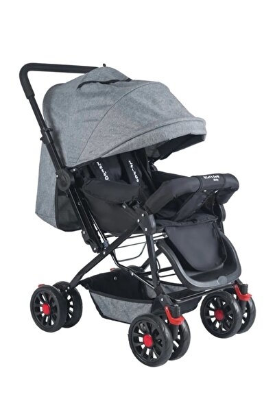 4KİDS Gri Çift Yön Bebek Arabası Çocuk Arabası Tam Yatar Bebek Arabası Yağmur...