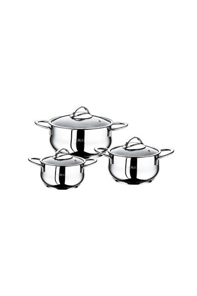 OMS 6 Piece Yummy Casserole Steel Pot Set 1032 Plain