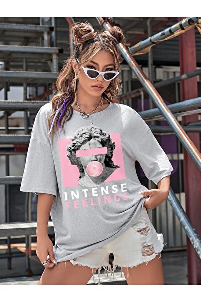 Machetta Intense Feelings Printed Unisex Oversize T-shirt - Women's Oversize T-Shirt