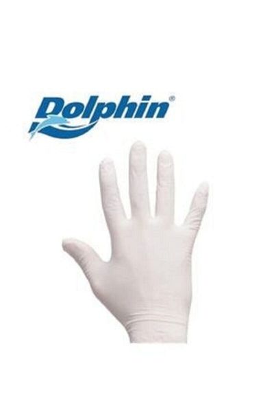 Dolphin Size L 10 x Box 100 Powdered Latex Gloves - Exam Gloves
