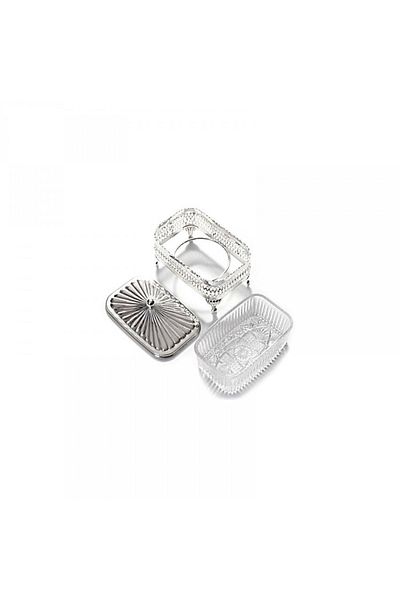 QUEEN ANNE English Silver Butter Plate 13 X 8.5 Cm