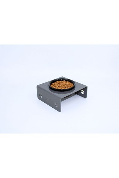 Pet Magic Petmagic Acrylic, Plexi Cat, Dog Black Ceramic Single Food and Water Bowl