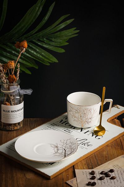 Vadi Autumn Single Person Tree of Life Patterned Tea Cup Set 240 Ml