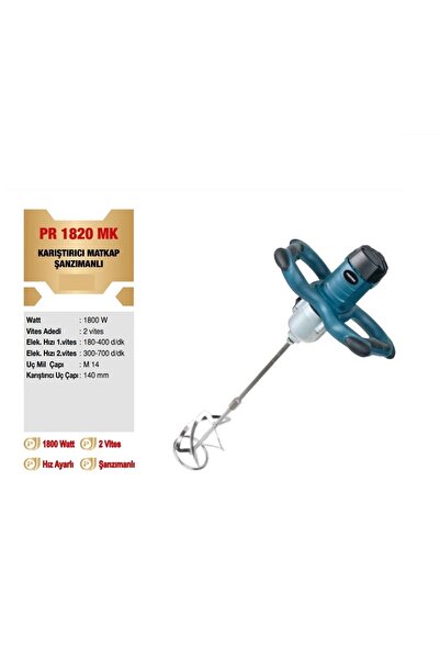 Proter Pr 1820 Mk Karıştırıcı Matkap Şanzımanlı