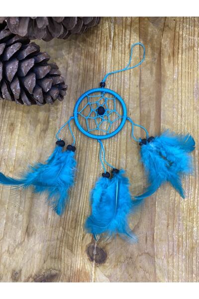 Bohemian Düşkapanı / Rüyakapanı Turkuaz Mavi Bohem Çanta Aksesuarı Araba Süsü...