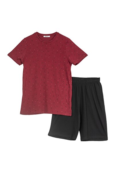 BSM Ανδρικό κοντομάνικο σορτς με τσέπη σετ πιτζάμες