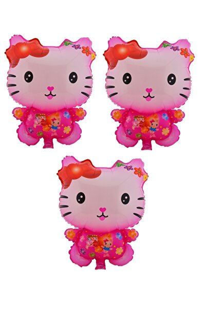 HitDukkan Hello Kitty 3 Adet Büyük Boy 43cmx55cm Folyo Balon (HELYUM) No:12