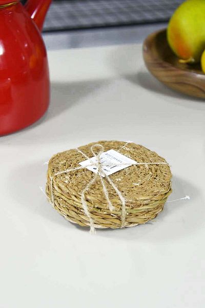 SepetçiBaba Wicker Round Under Cup 10 Cm 6 Pieces