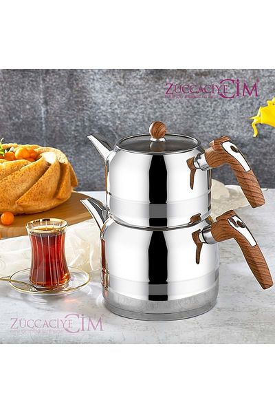 Kahramanlar Rain Wooden Mega Size Teapot