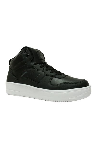 Kinetix Black and White Lace-Up High-Rise Basket Sneakers Sports Shoes