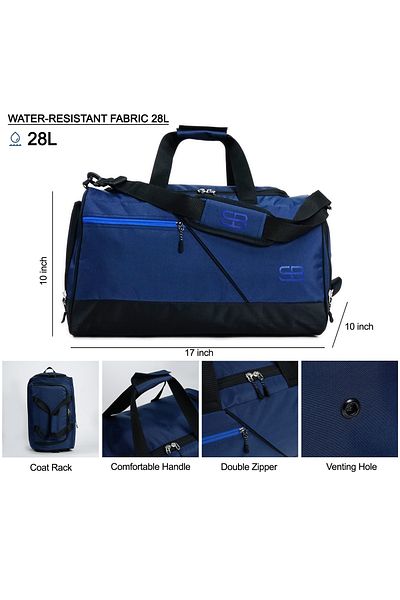 Solo Bag Geantă de fitness sport unisex de mărime medie cu compartiment pentru încălțăminte și termos
