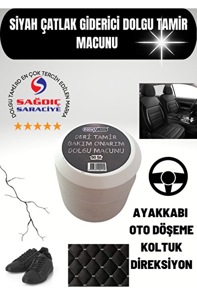 Sağdıç Saraciye Siyah Deri Çatlak Giderici Tamir Macunu