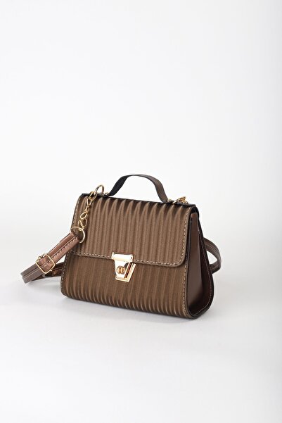 Cochines Women's Tan Bag Shiny Texture Shoulder Bag