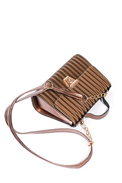 Cochines Women's Tan Bag Shiny Texture Shoulder Bag