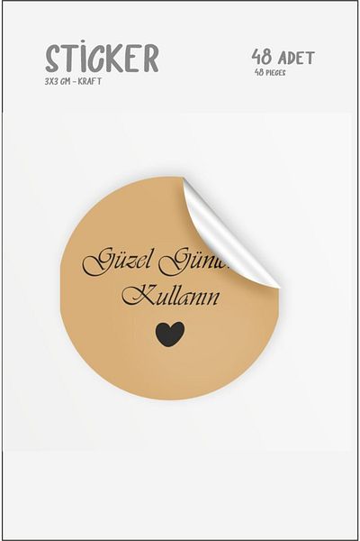 Hsn Χρήση για καλή μέρα Ετικέτα 48 τεμαχίων Kraft Label 4cm