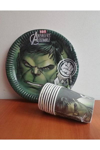AKTEZ-EL Paper Plate - Glass Hulk 8 Pack