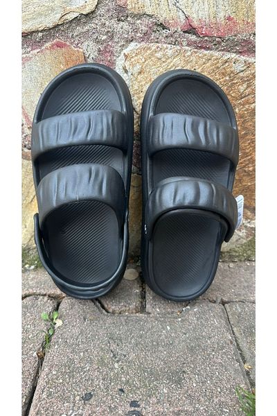 GEZER Black Summer Adjustable Non-Slip Sole Sandals