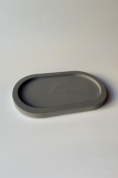 sin istanbul Oval Plate Concrete Anthracite