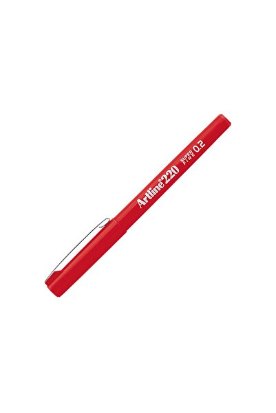artline 220 Fineliner Ince Uçlu Yazı Ve Çizim Kalemi 0,2mm Kırmızı