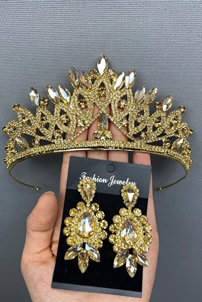 ESPEREST Tiara și cercei de henna pentru mireasă Lilya