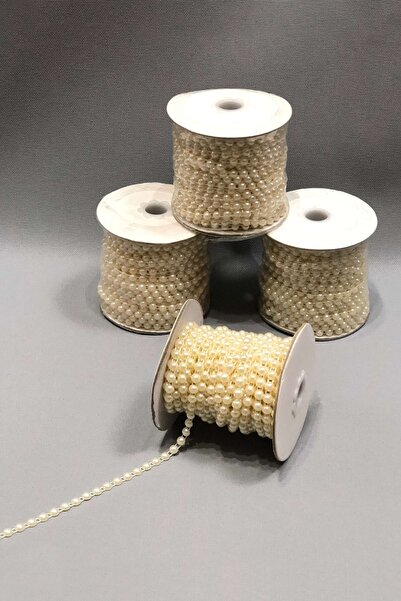 ESPEREST Perle tăiate în linie crem 6 mm 1 metru – margele