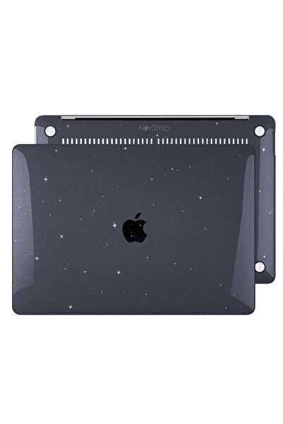 NovStrap Apple Macbook Pro 2023 16 Inç M2 Pro/max A2780 Ile Uyumlu Parlak Simli Kılıf Sert Glitter