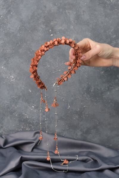 ESPEREST Αξεσουάρ μαλλιών με στέμμα νύφης σε ροζ χρώμα με ειδικό σχέδιο από ε...