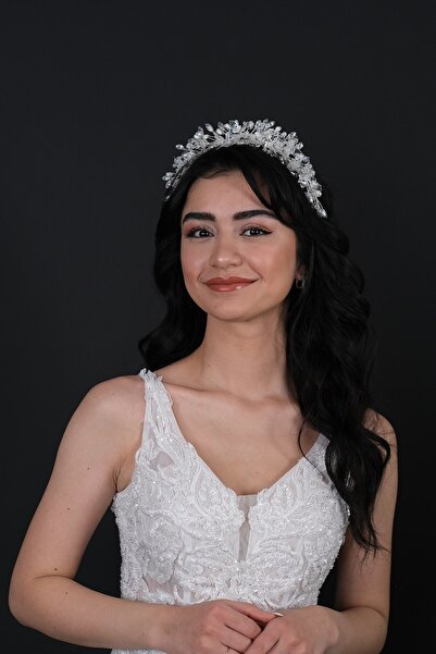 ESPEREST Accesoriu pentru păr și turban de mireasă cu design special Lale Bad...