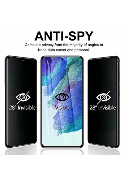 m.tk moveteck Samsung Galaxy A54 5g Uyumlu Mat Buzlu Hayalet Ekran Koruyucu Cam Privacy Gizli Yandan Görünmez Hd