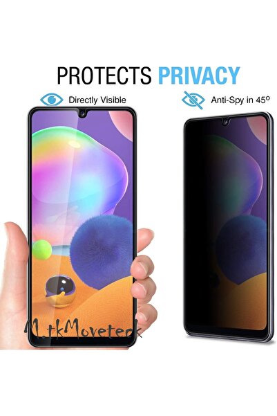 m.tk moveteck Samsung Galaxy A54 5g Uyumlu Mat Buzlu Hayalet Ekran Koruyucu Cam Privacy Gizli Yandan Görünmez Hd