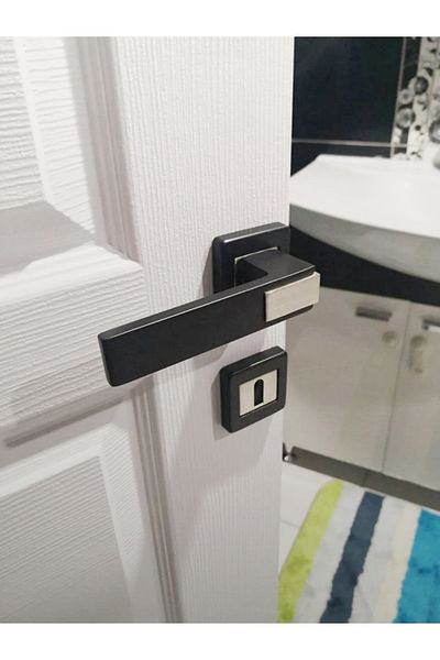 ARON Sofuoğlu Luxury Asude Matte Black - Satin Square Badge (ODA) Door Handle Aluminum / Steel