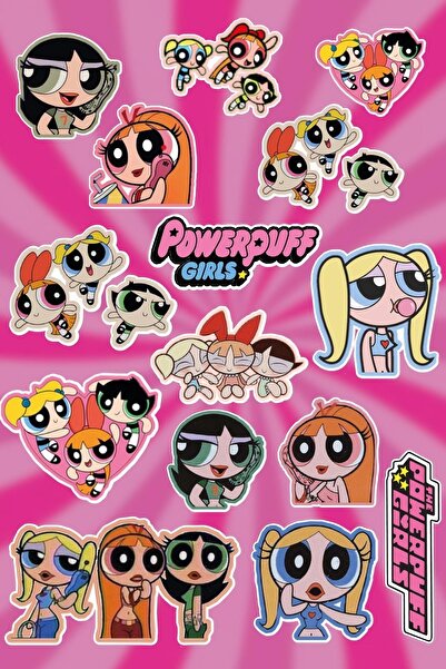 Anime Marketi The Powerpuff Girls Sticker Seti (15 Adet)