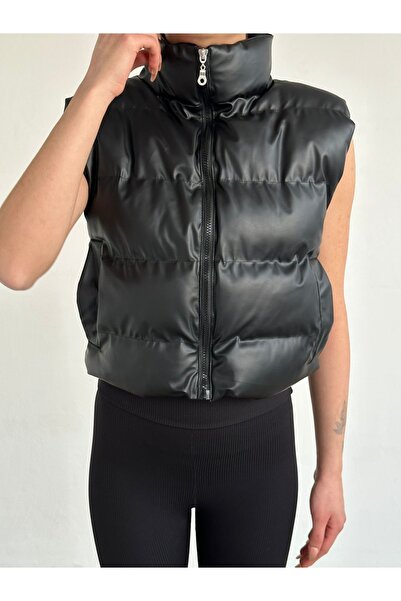 laughs Жіночий жилет з високим коміром, кишенями, підкладкою зі штучної шкіри та наповнювачем Ylk2300