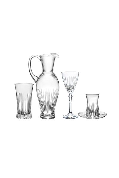 KCD Lavita 49 Piece Glass Tableware Presentation and Dowry Set - Cut Decor Water Cup Set